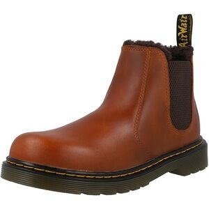 Brand New Dr. Martens Junior Leonore Brown Leather Chelsea Boots, Size 3
